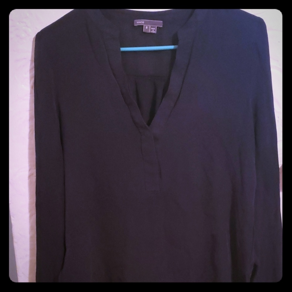 Vince dark blue button down shirt